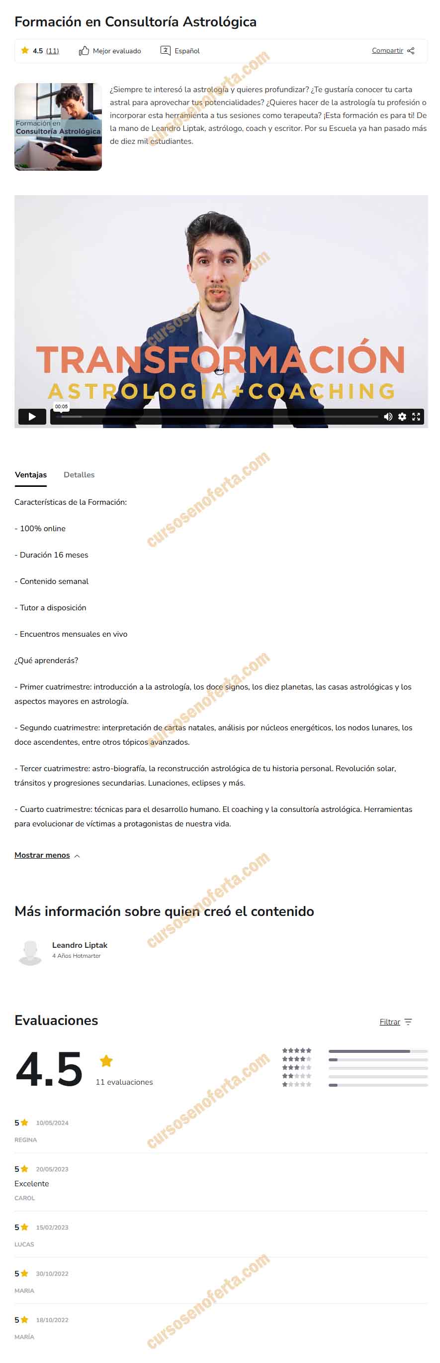 Formación en Consultoría Astrológica - leandro liptak