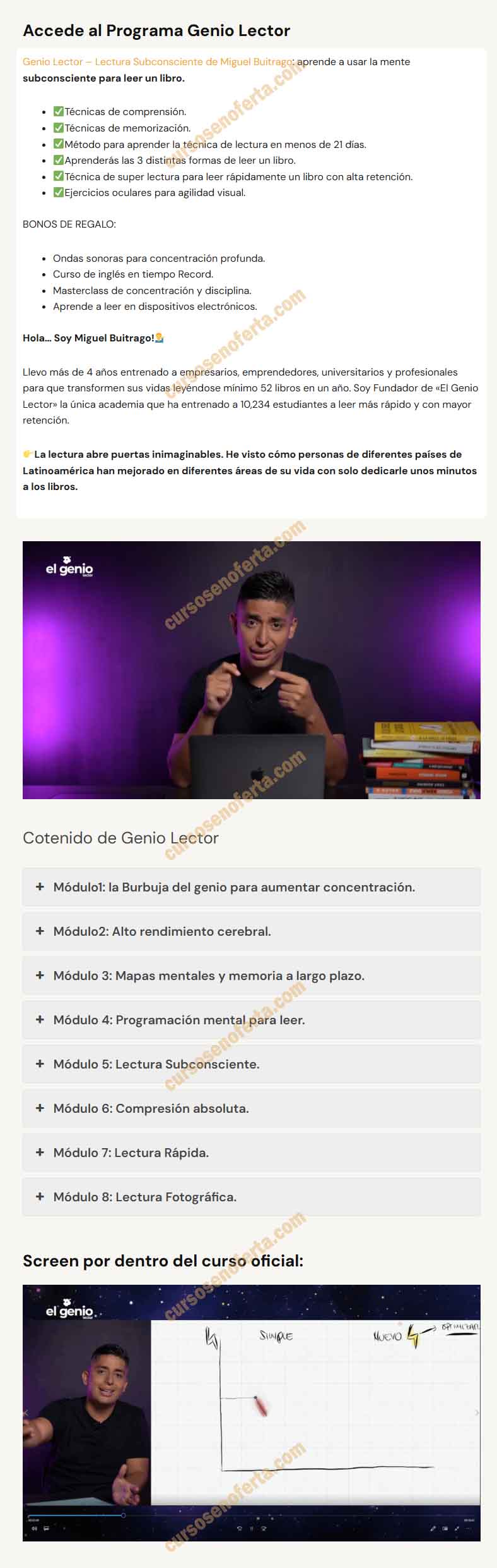 Genio Lector Lectura Subconsciente - miguel buitrago