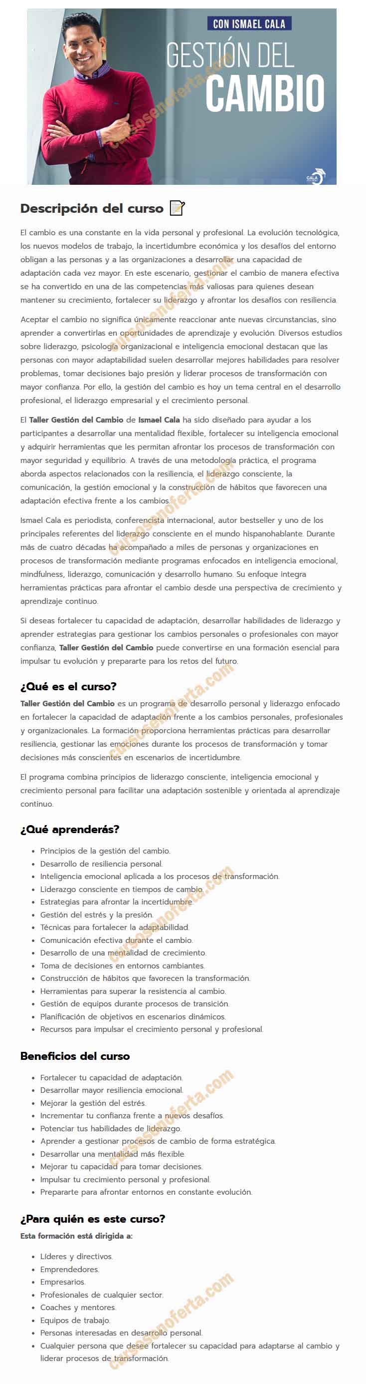Gestión del Cambio - ismaeil cala