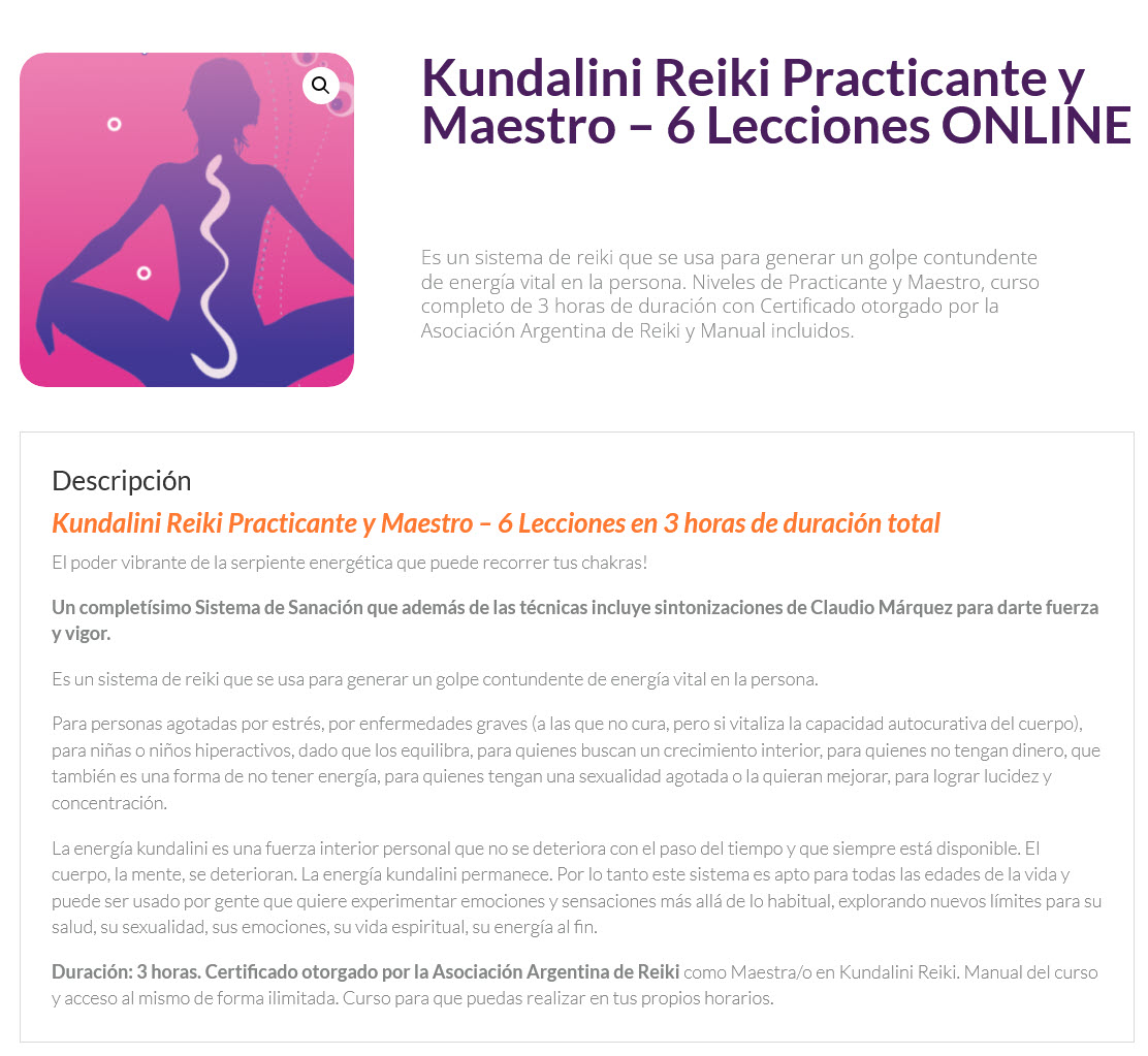 Kundalini Reiki Practicante y Maestro - claudio marquez