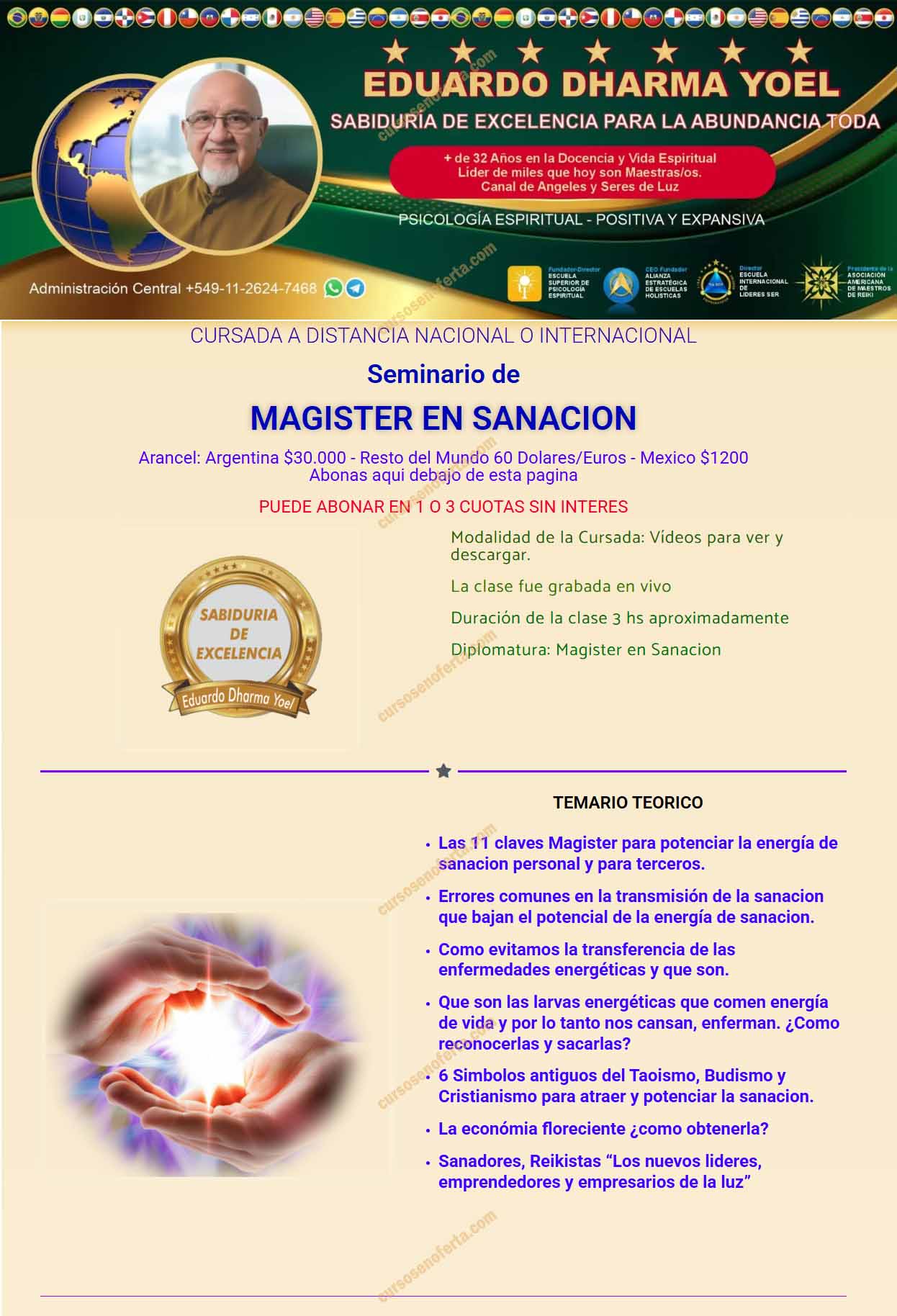 Magister en Sanación - Eduardo Dharma Yoel