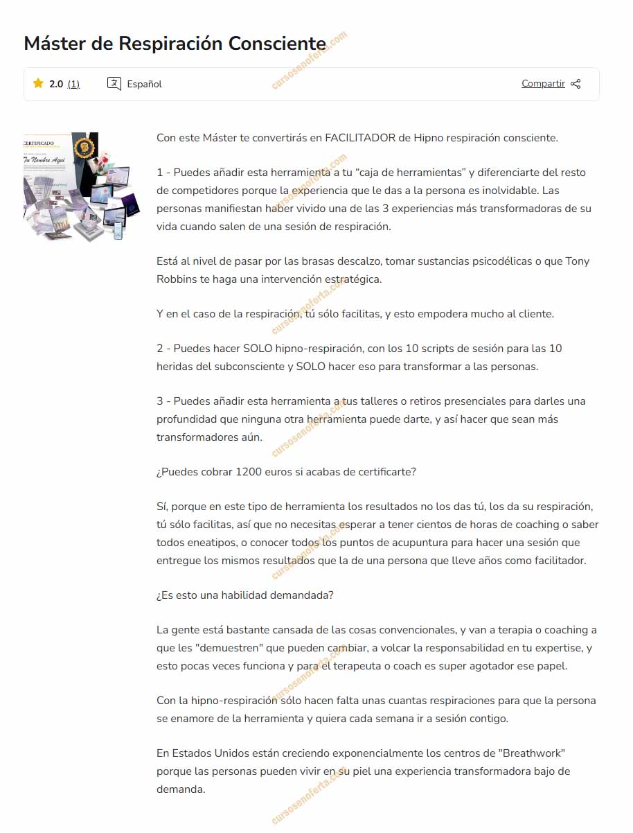 Master de Respiración Consciente - macho muñoz