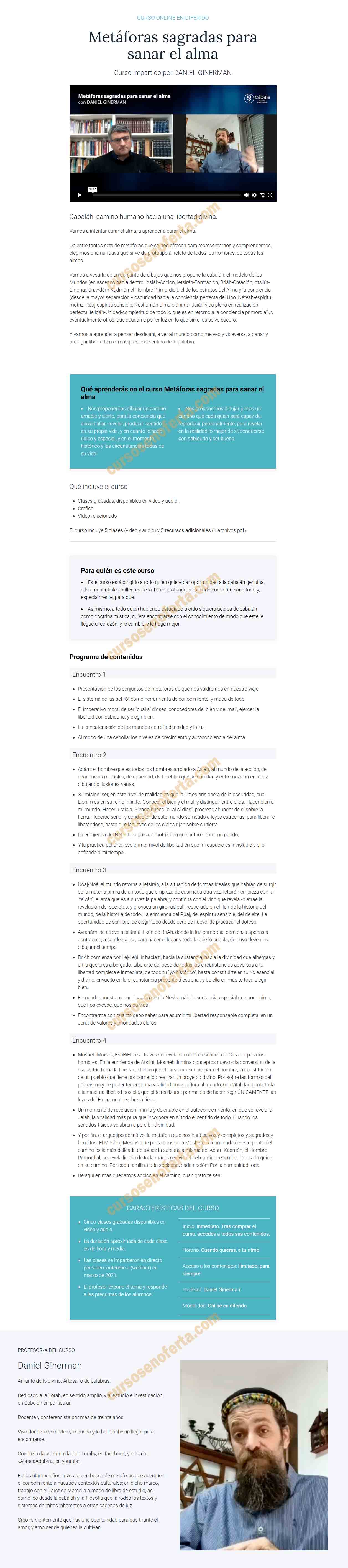 Metáforas sagradas para sanar el alma - saniel ginerman