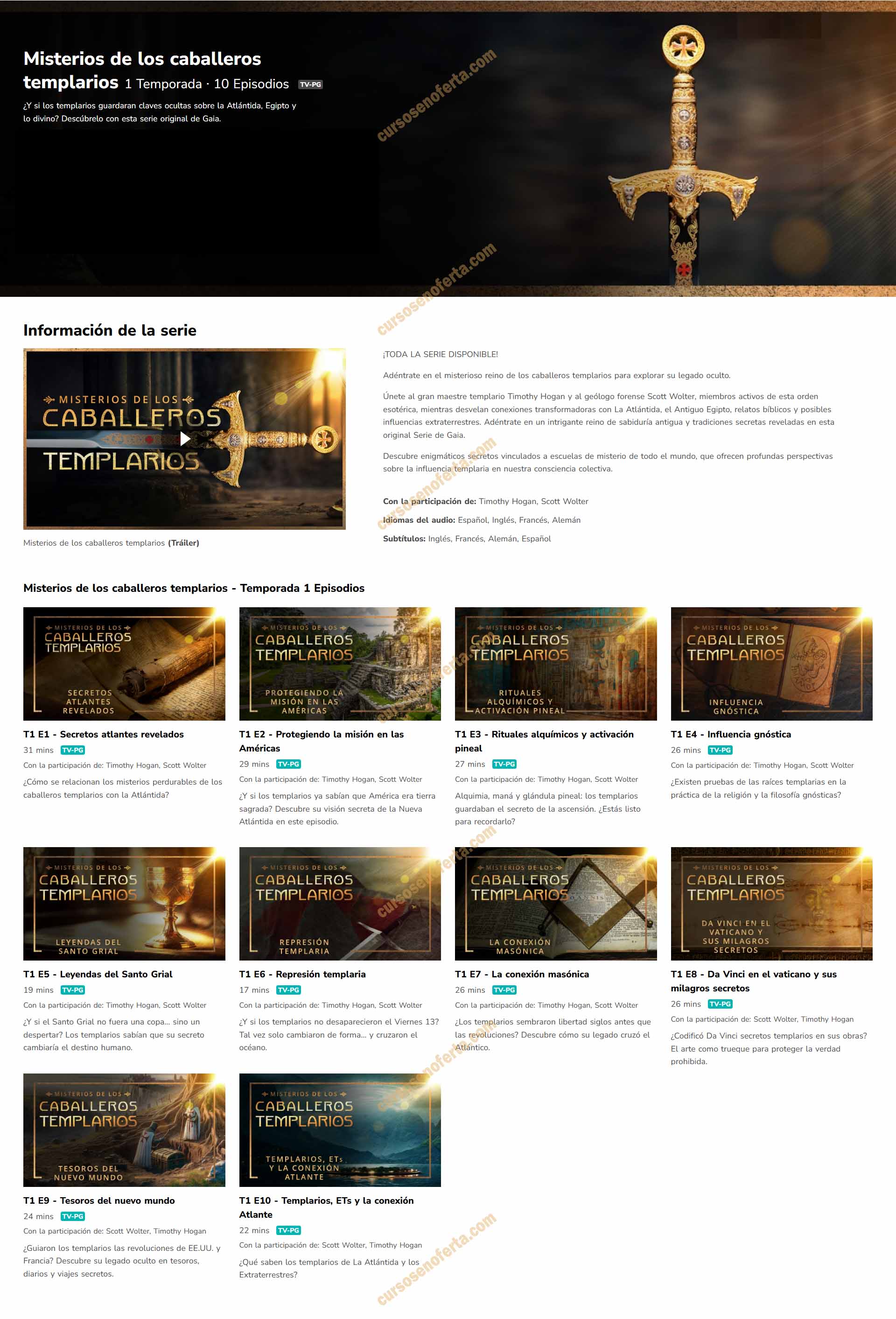 Misterios de los caballeros templarios - timothy hogan