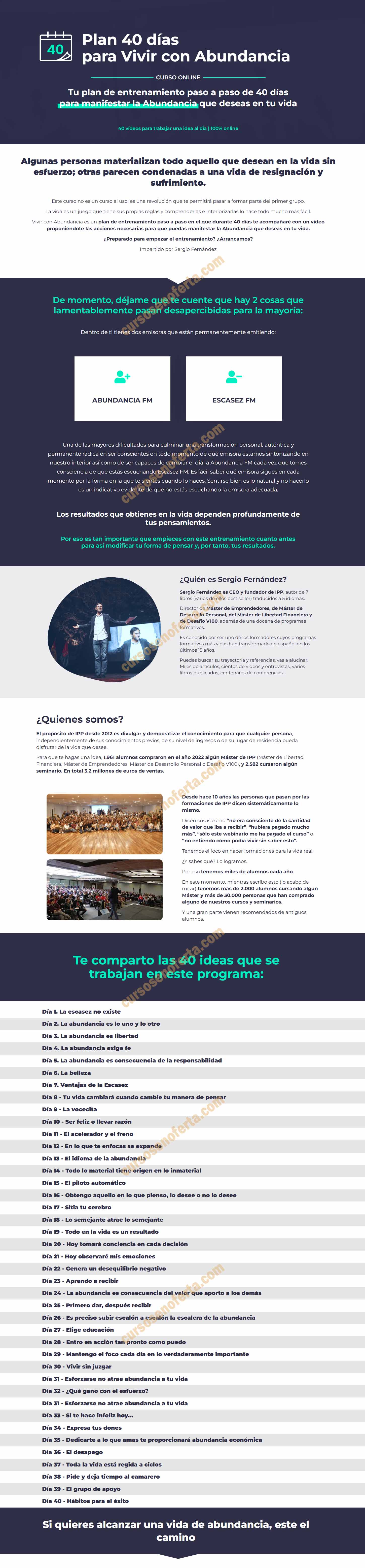 Plan 40 Días para Vivir con Abundancia - sergio fernandez