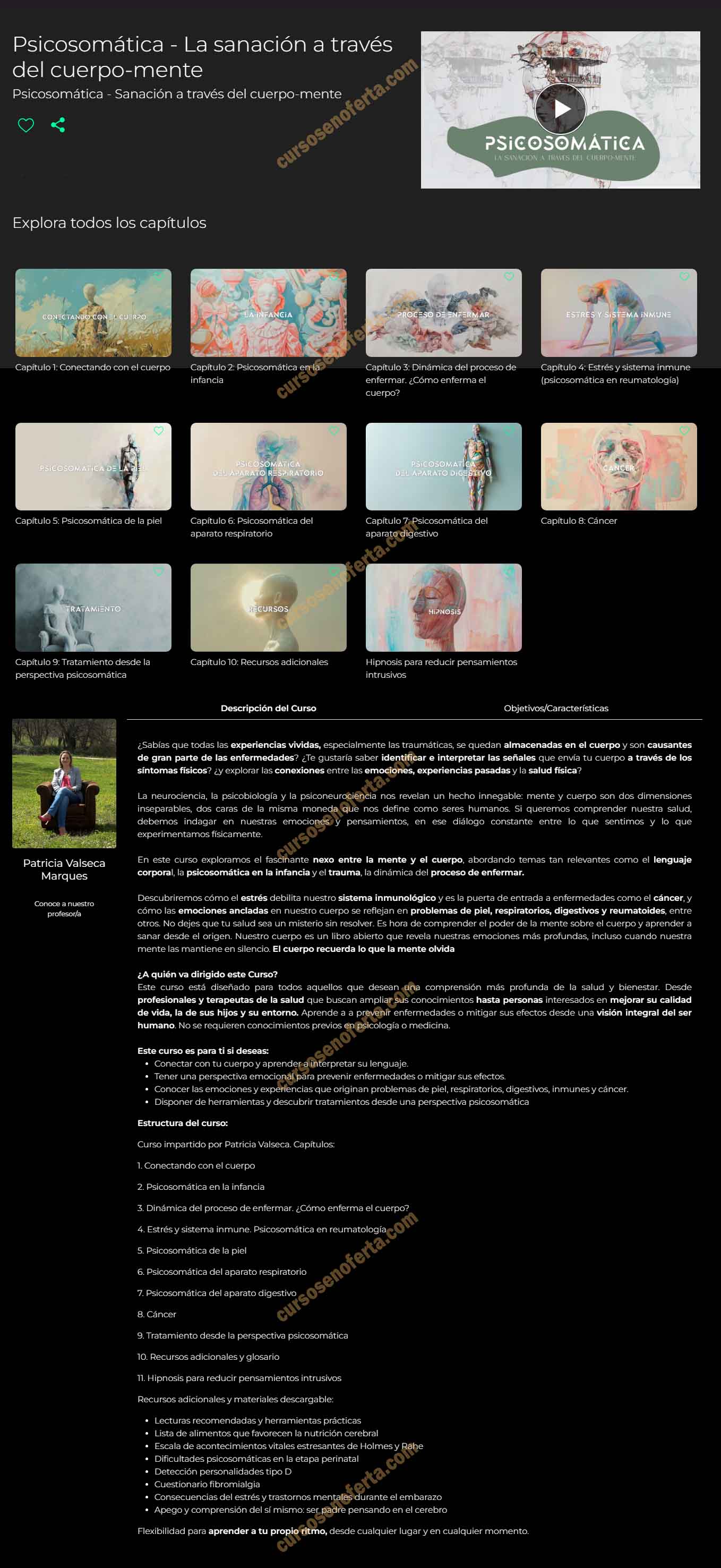 Psicosomática La sanación a través del cuerpo-mente - patricia valseca