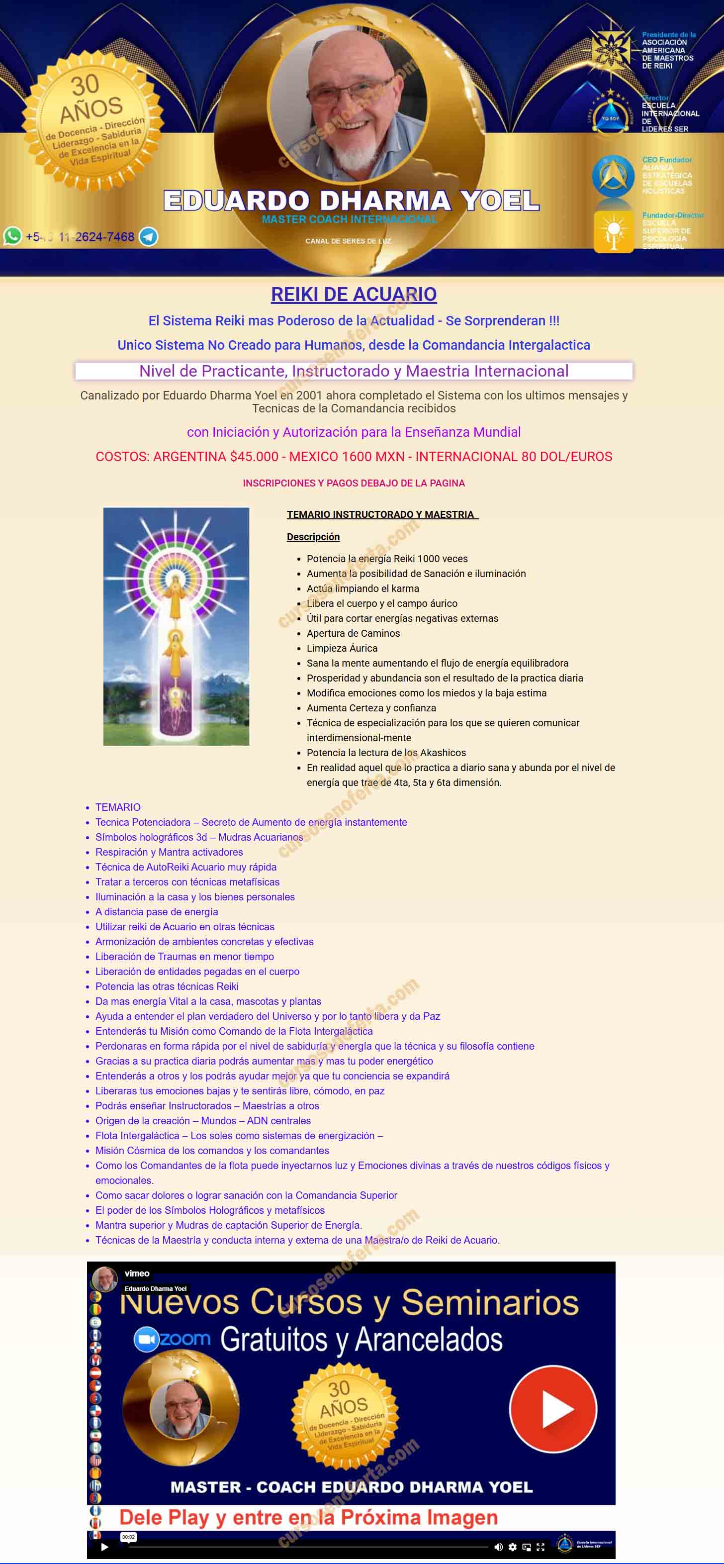 Reiki de Acuario - Eduardo dharma yoel