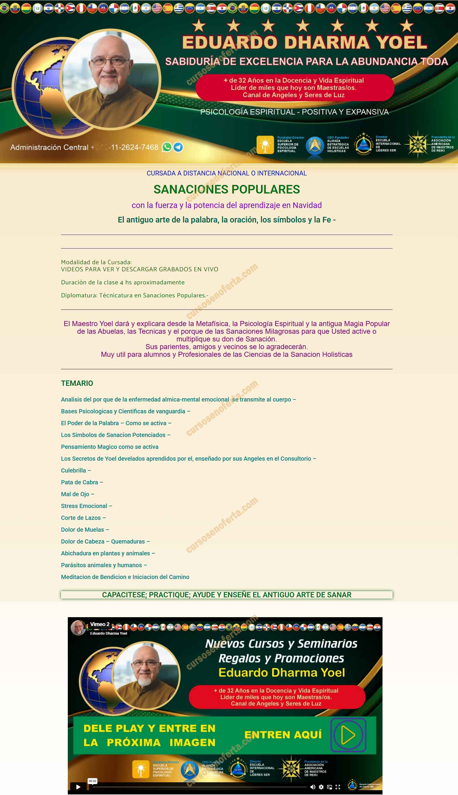 Sabiduría y Sanaciones Populares - eduardo dharma yoel
