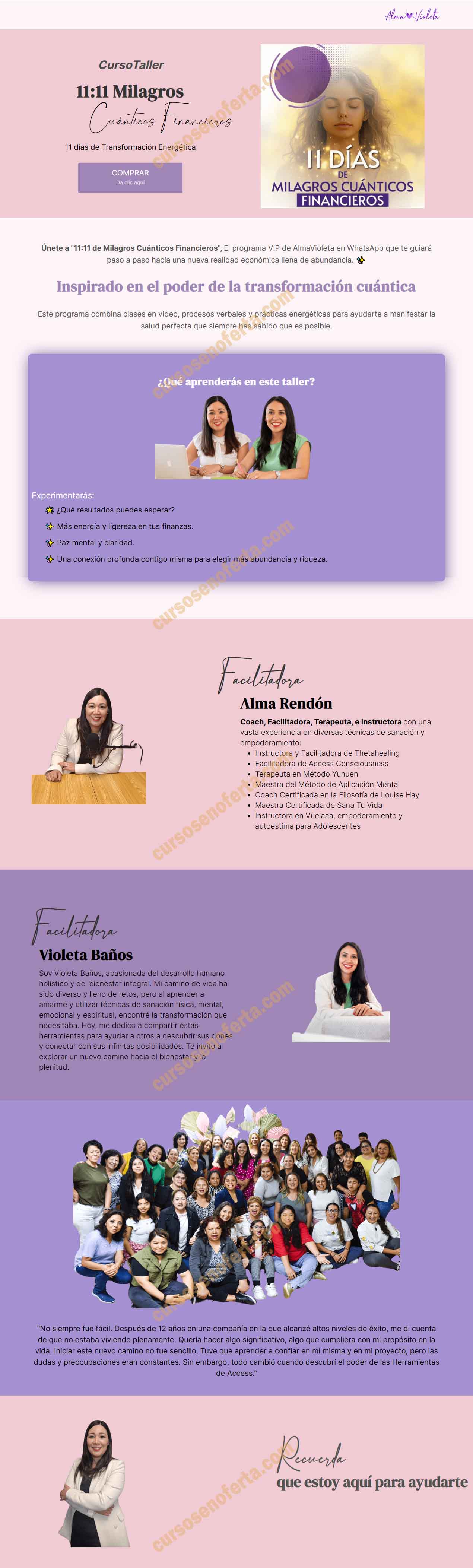 Taller 11 Días de Milagros Financieros Cuánticos - alma violeta