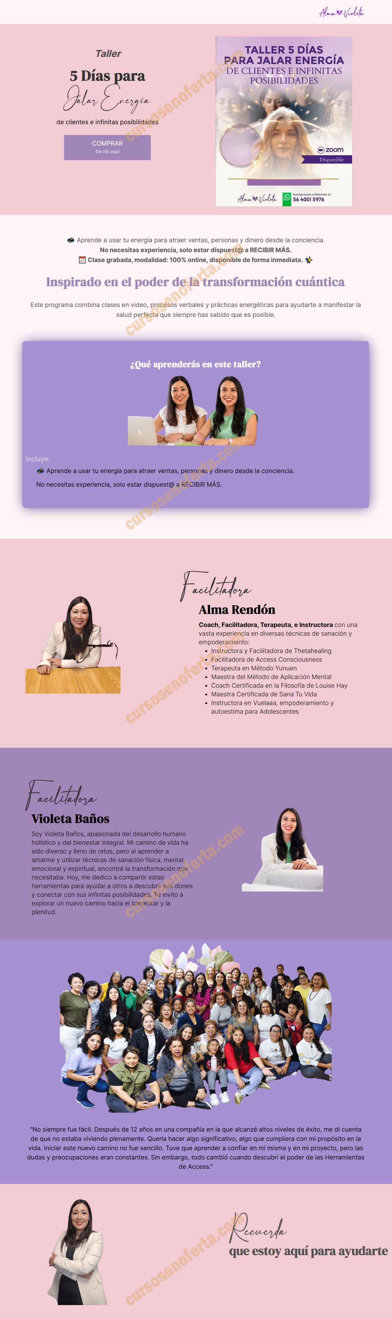 Taller 5 Días de Jales de Energía Para Atraer Clientes - alma violeta