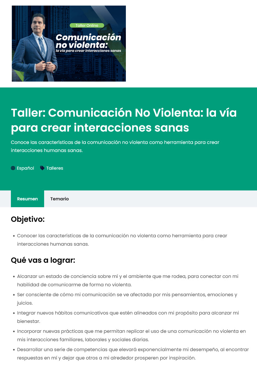 Taller Comunicación No Violenta - cala academy