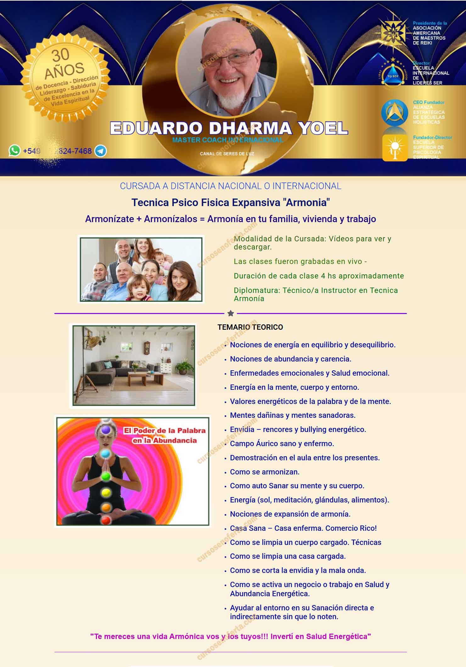 Técnica Psico Física Expansiva Armonía - eduardo dharma yoel