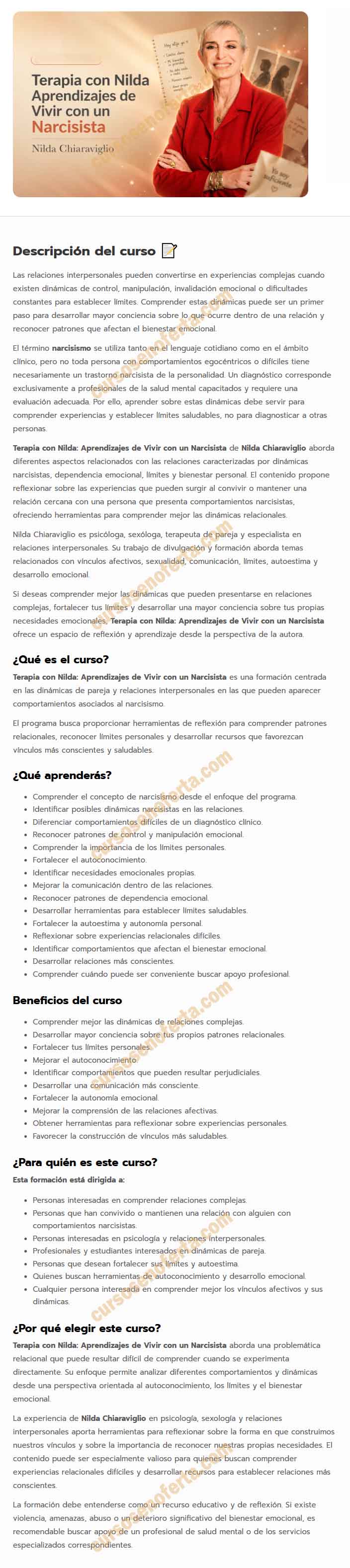Terapia con Nilda Aprendizajes de Vivir con un Narcisista