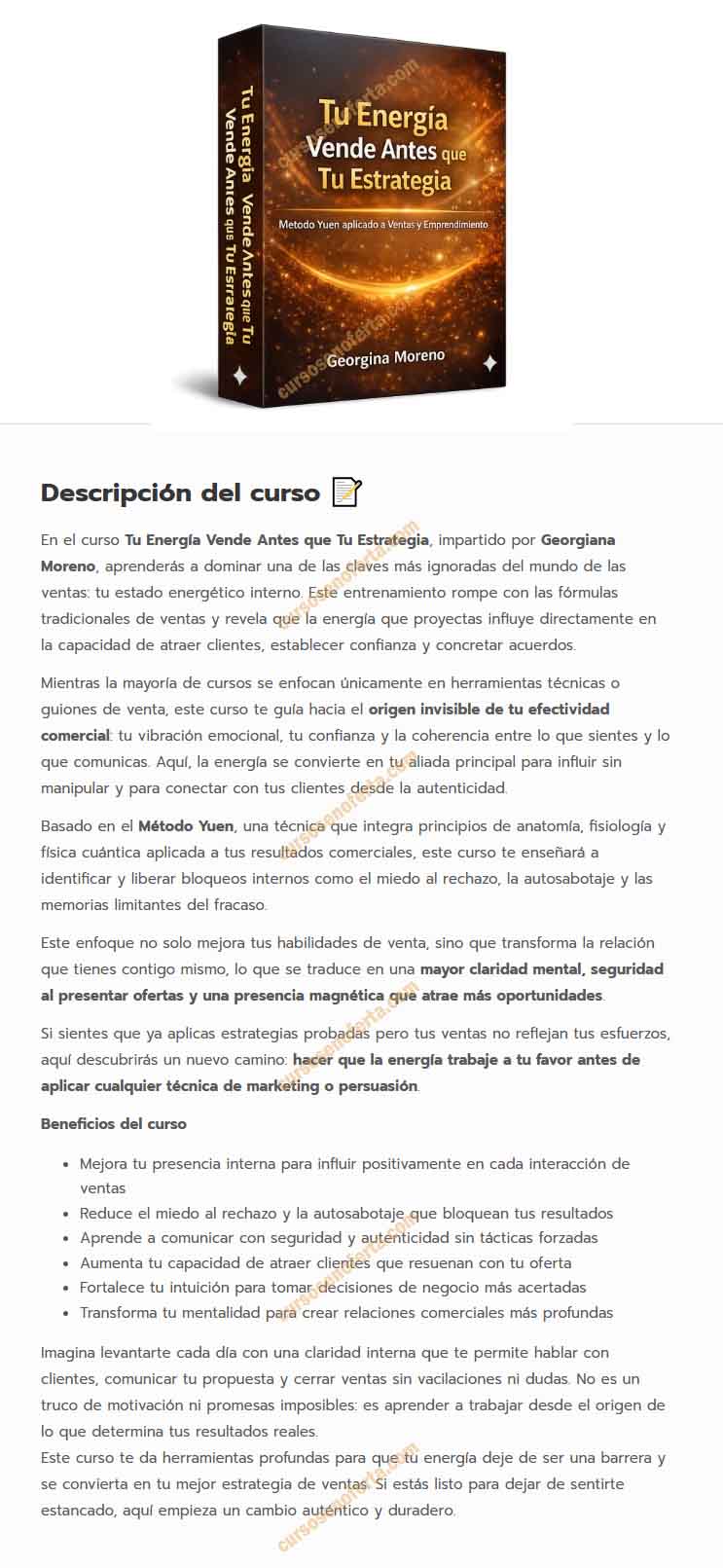 Tu Energía Vende Antes Que Tu Estrategia - georgina moreno