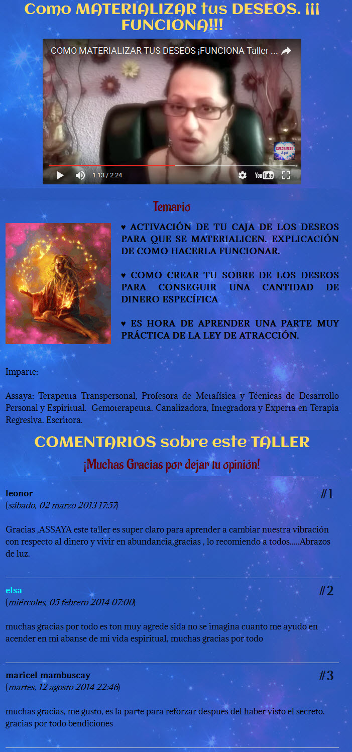 Cómo materializar tus deseos - assaya