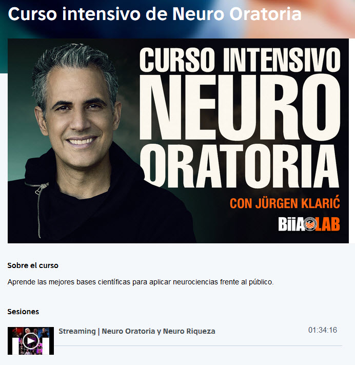 Curso intensivo de Neuro Oratoria