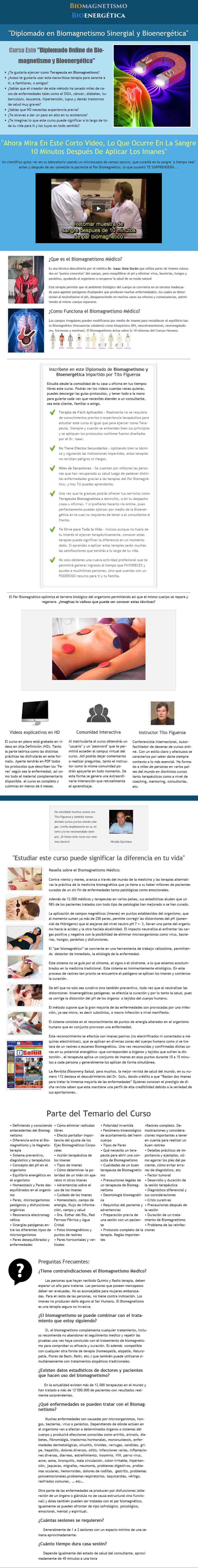 Diplomado en Biomagnetismo Sinergial y Bioenergética - tito figueroa