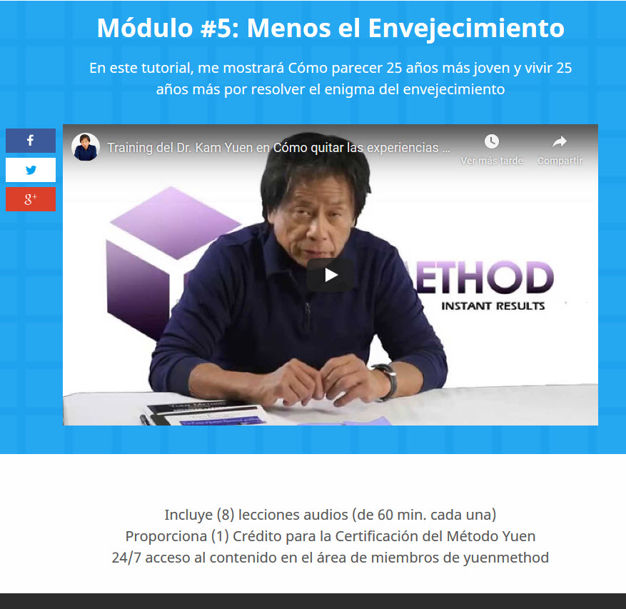 Método Yuen Módulo 5 - El Envejecimiento