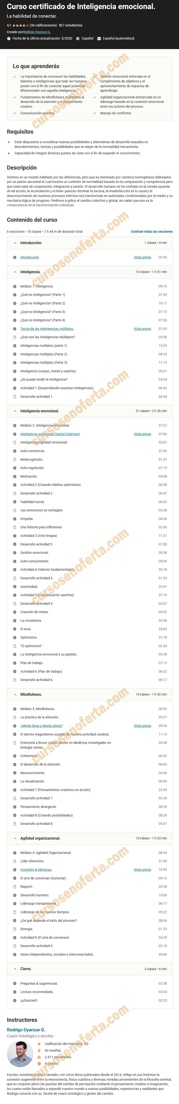 Curso certificado de inteligencia emocional