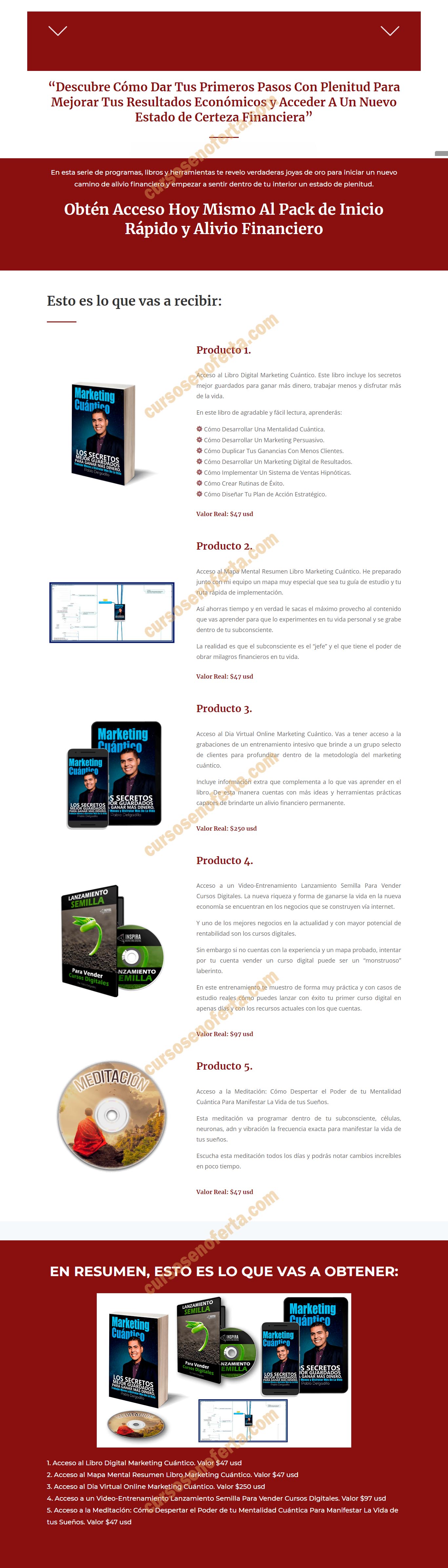 Pack de inicio rápido y alivio financiero