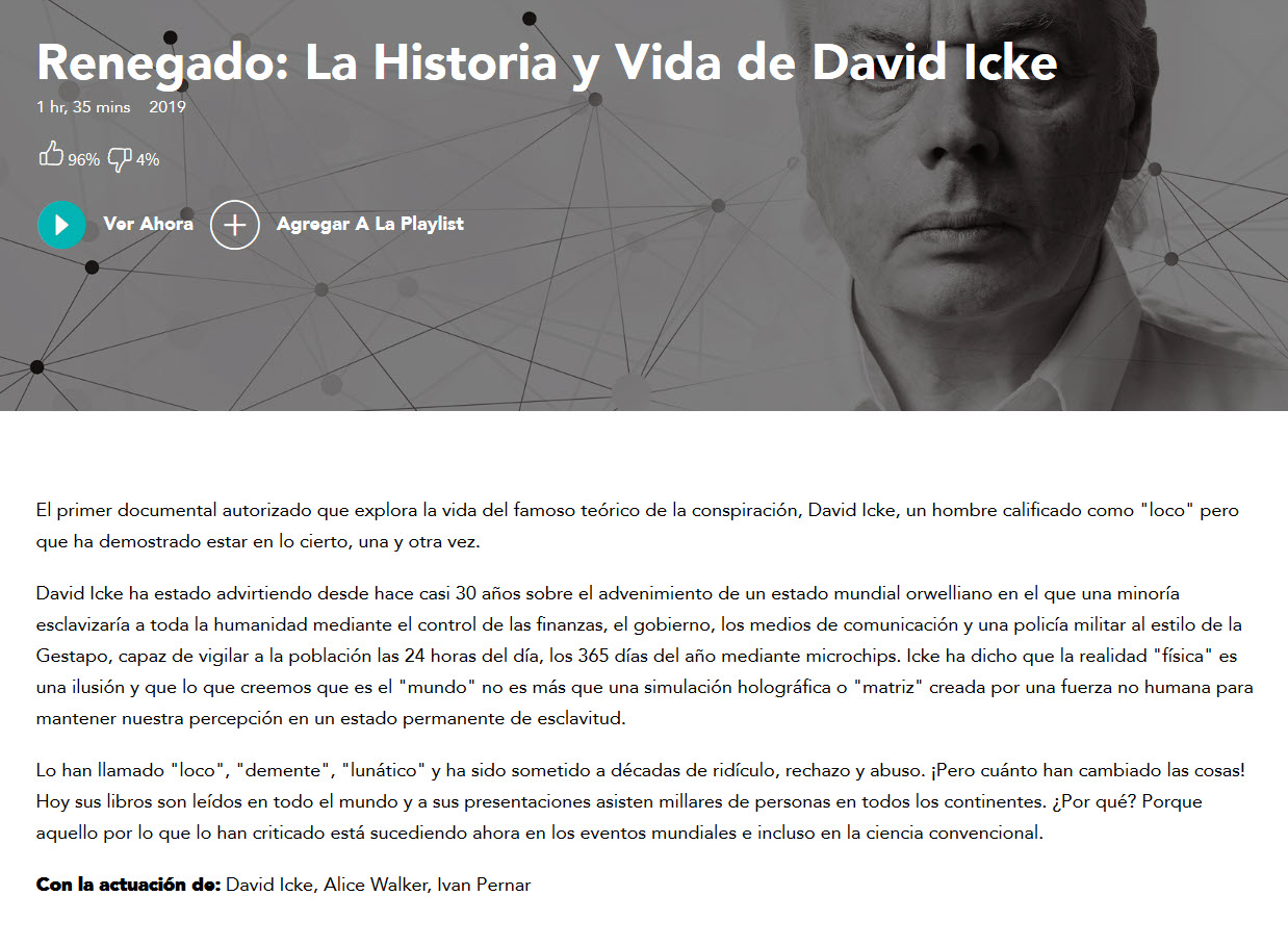 Renegado. La Historia y Vida de David Icke