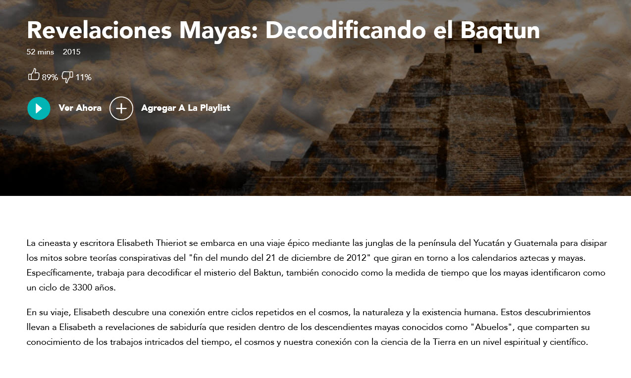Revelaciones Mayas. Decodificando el Baqtun
