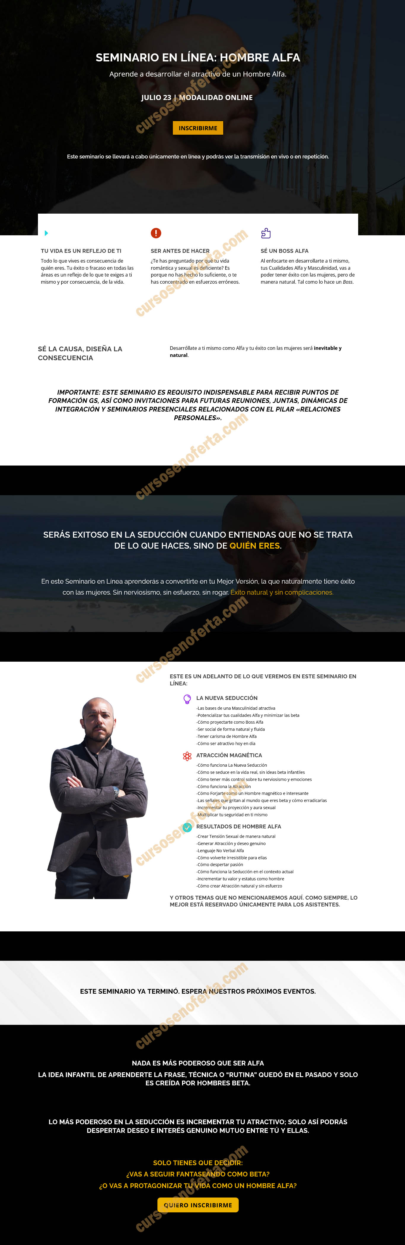 Seminario en línea hombre alfa - Gerry Sánchez