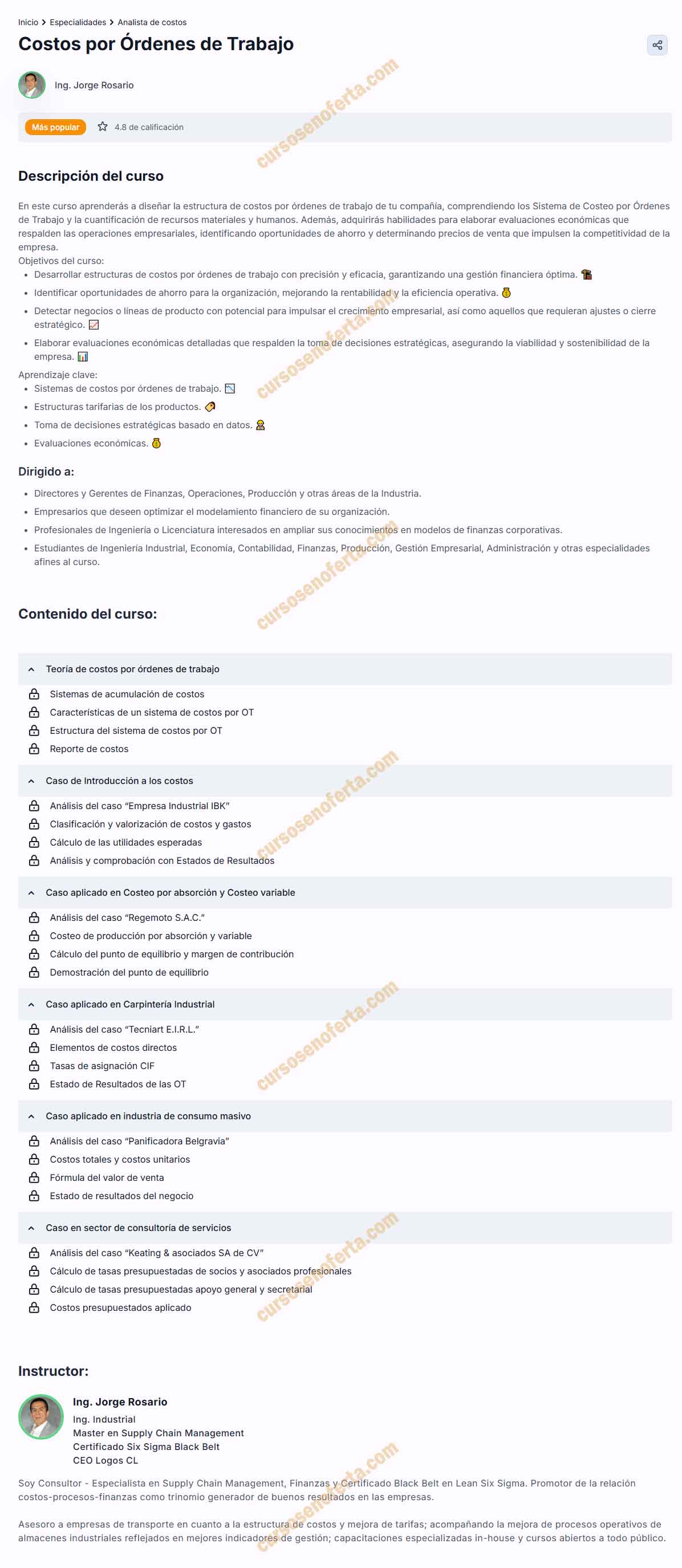 Costos por Órdenes de Trabajo - jorge rosario
