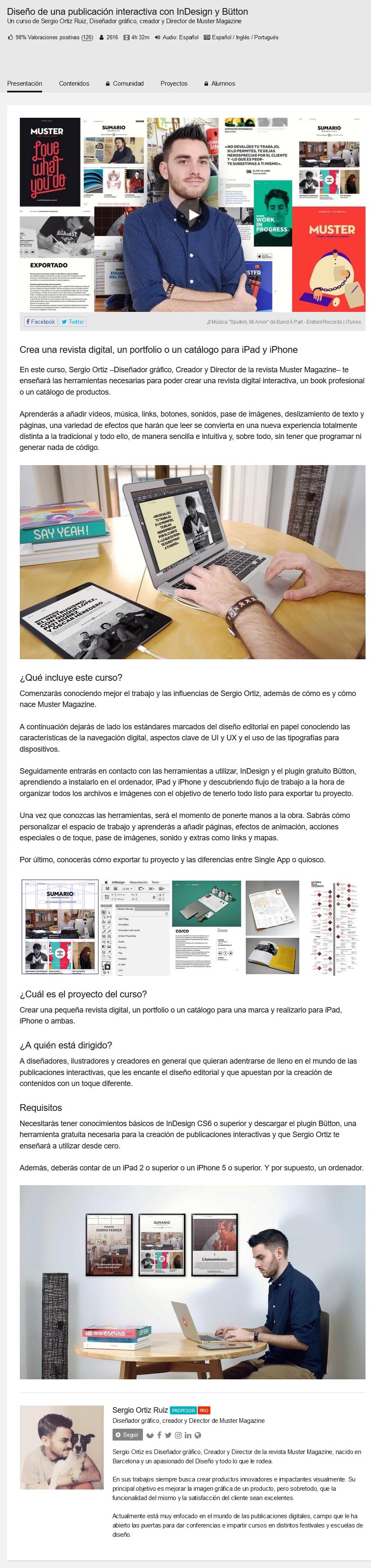Diseño de una publicación interactiva con InDesign y Bütton