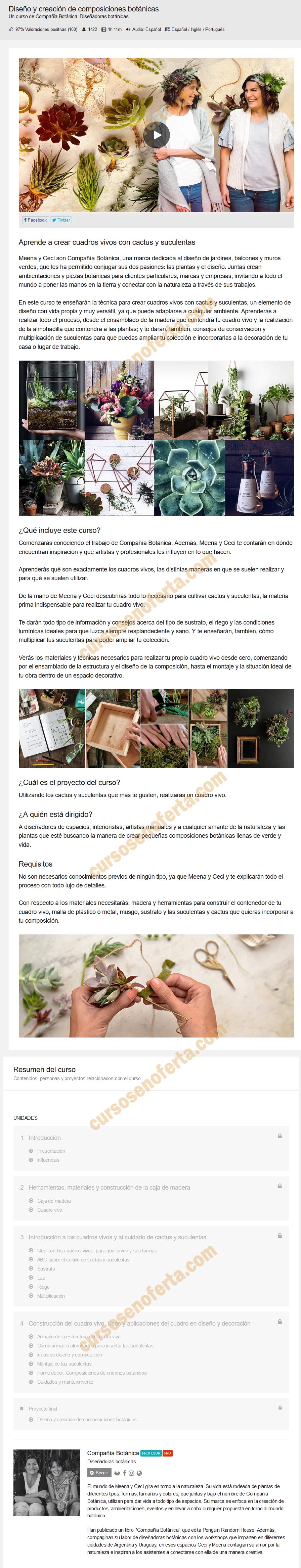 Diseño y creación de composiciones botánicas