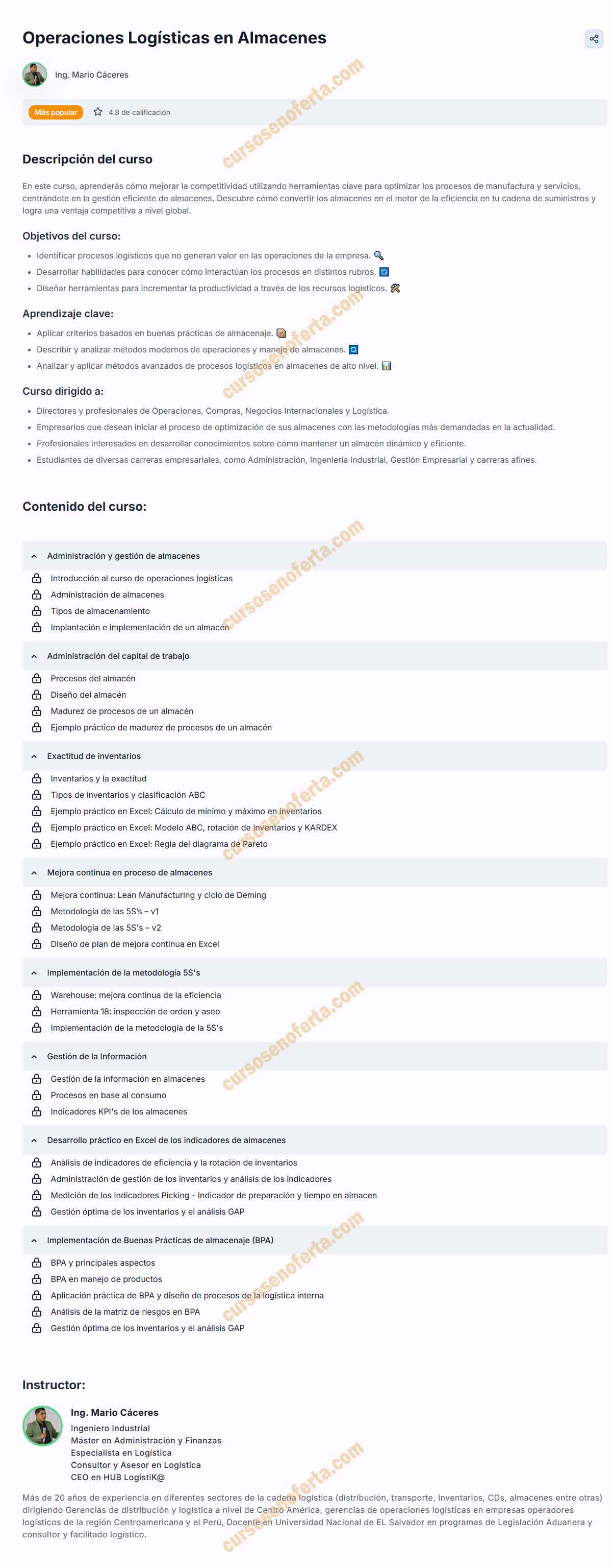 Operaciones Logísticas en Almacenes - mario cáceres