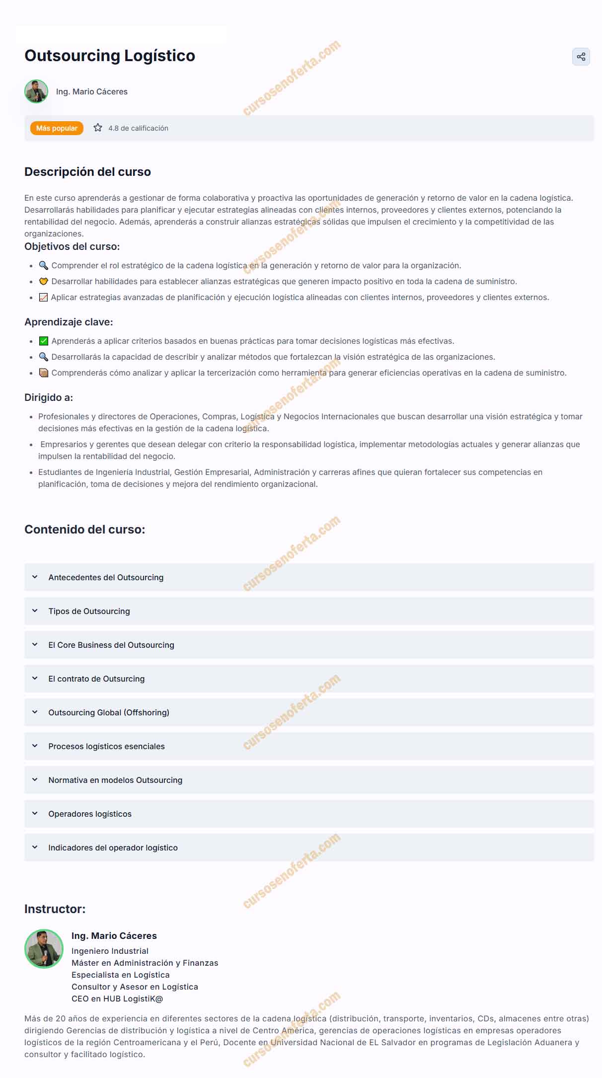Outsourcing Logístico - mario cáceres