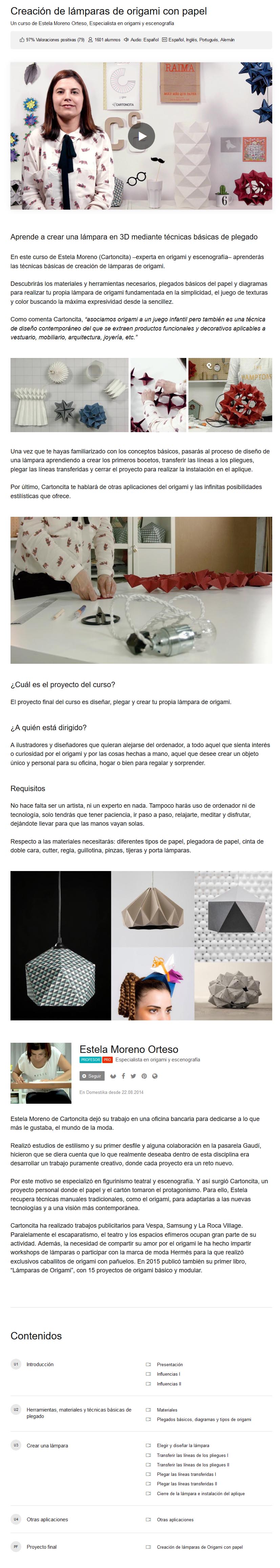 Creación de lámparas de origami con papel