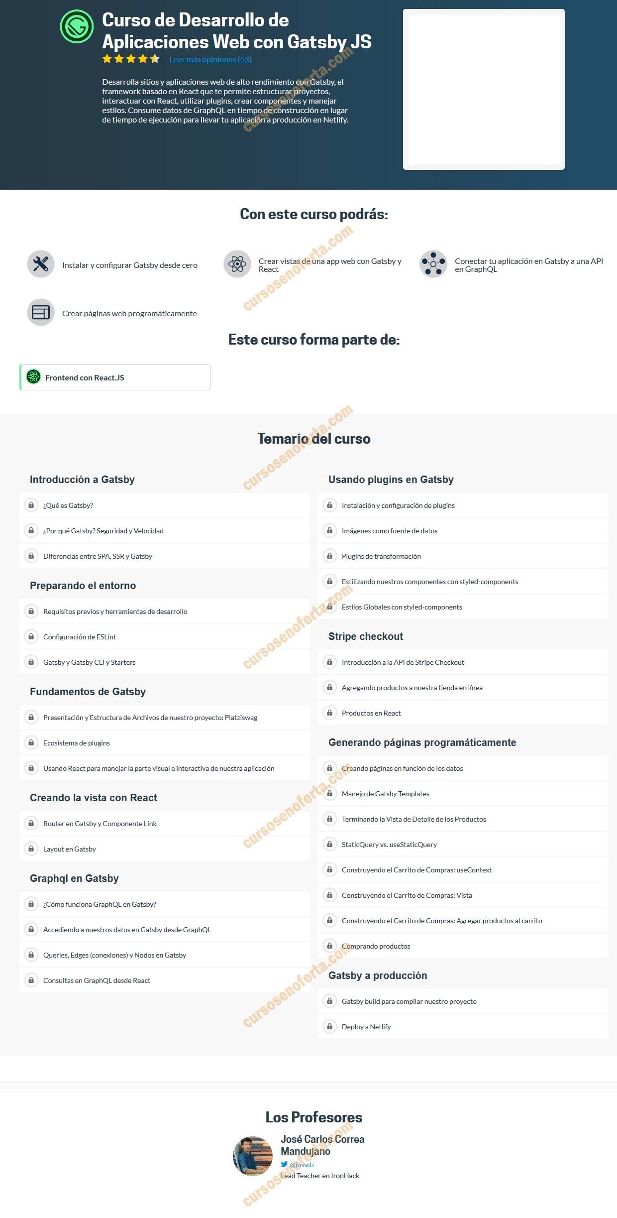 Curso de Desarrollo de Aplicaciones Web con Gatsby JS