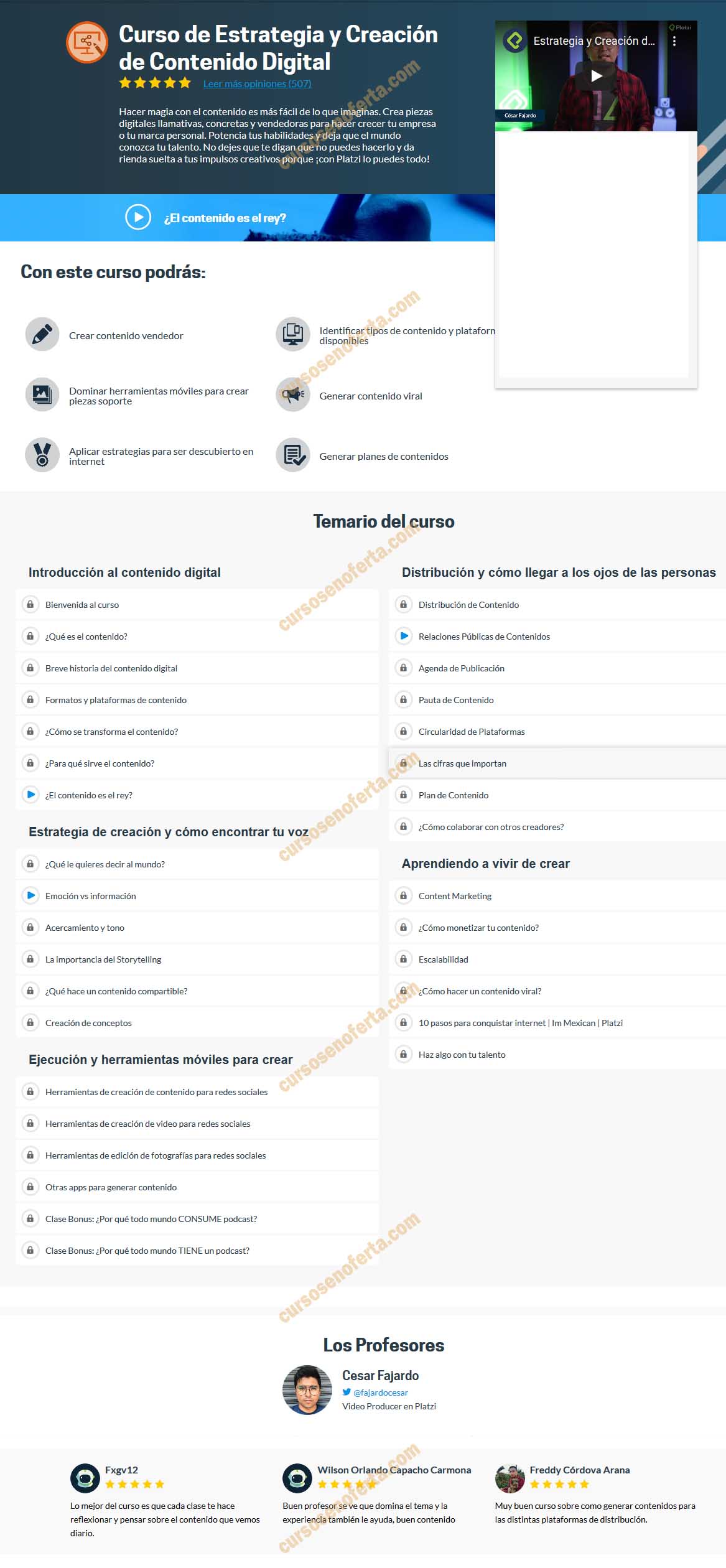 Curso de Estrategia y Creación de Contenido Digital