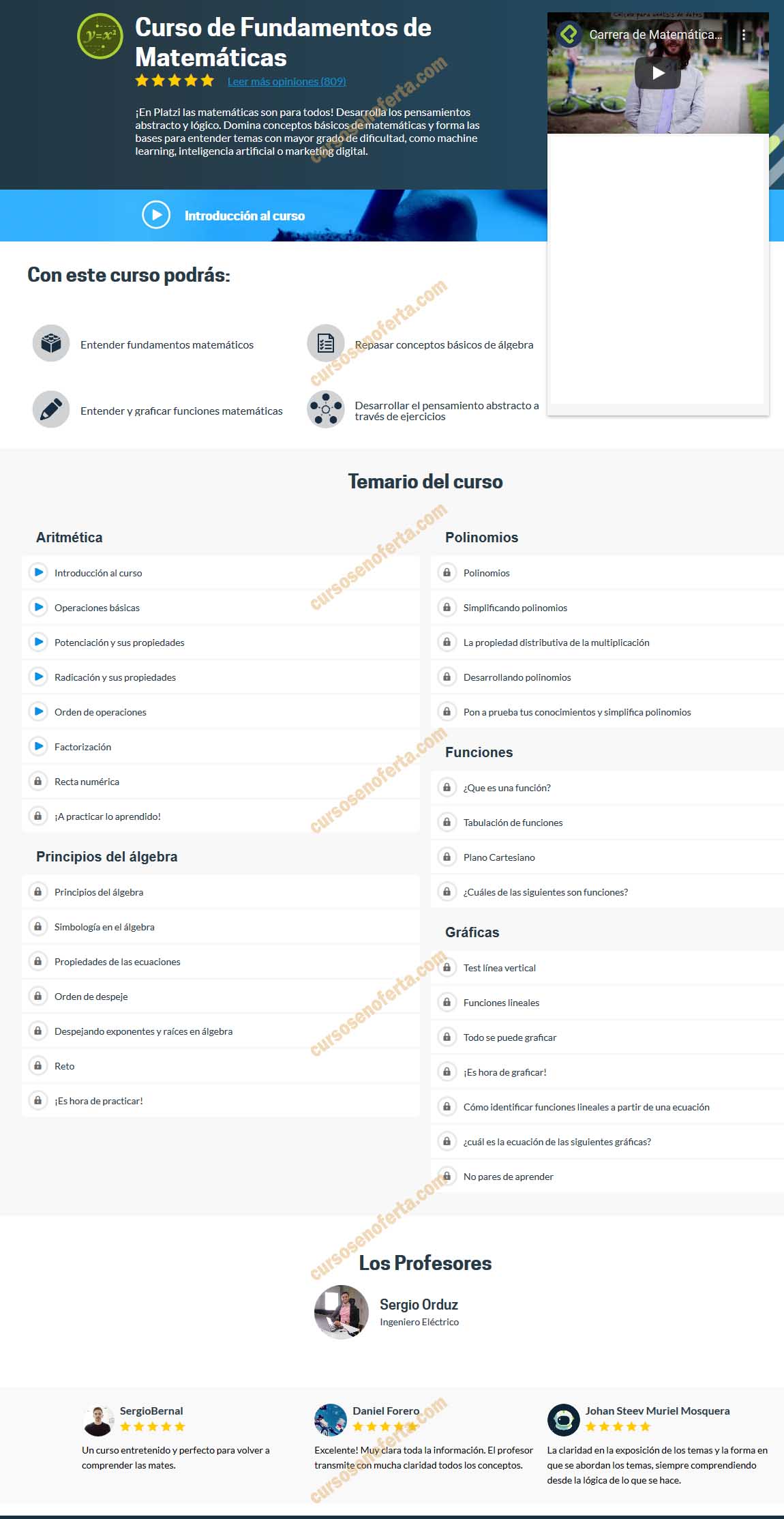 Curso de Fundamentos de Matemáticas