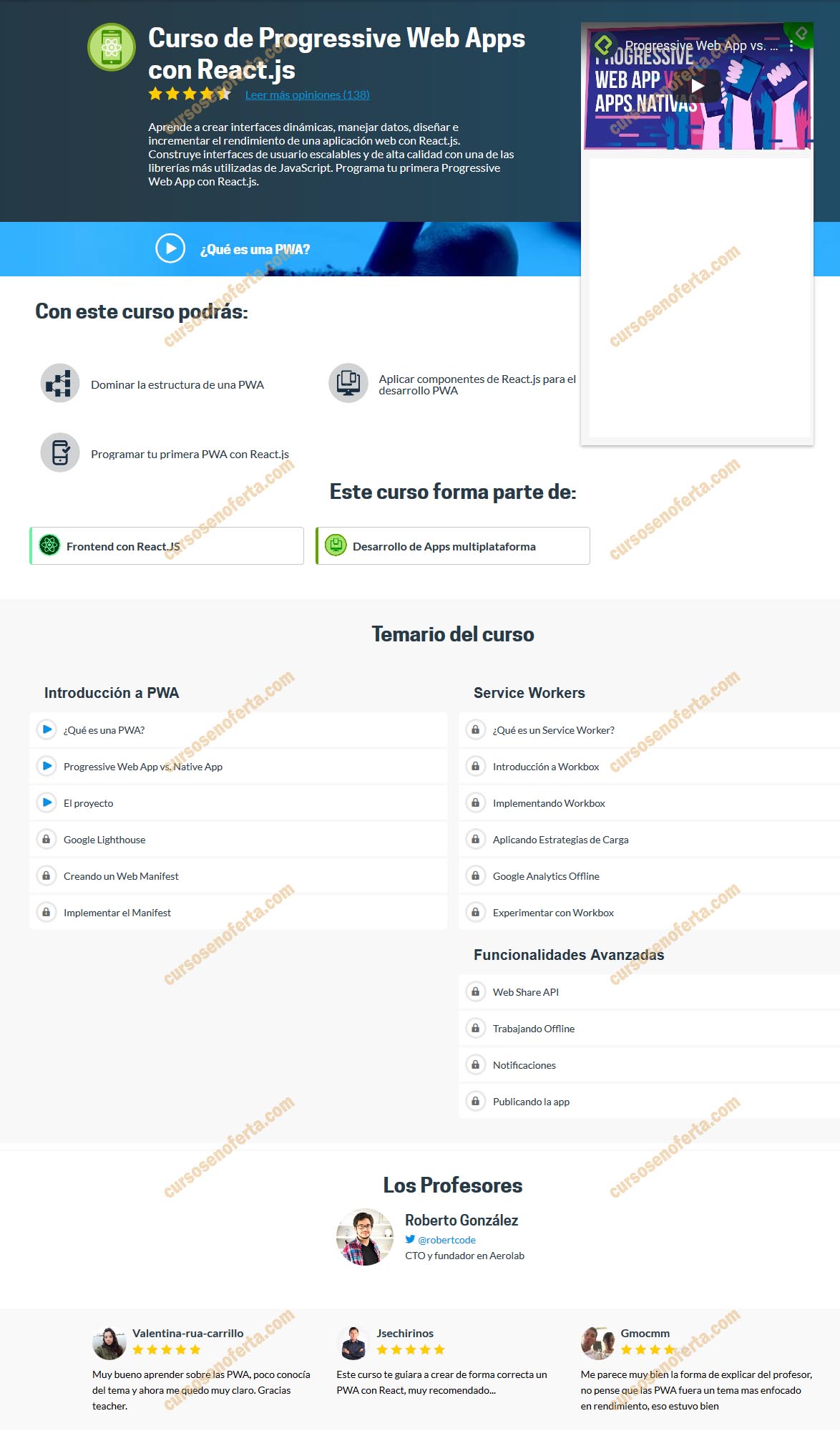 Curso de Progressive Web Apps con React.js