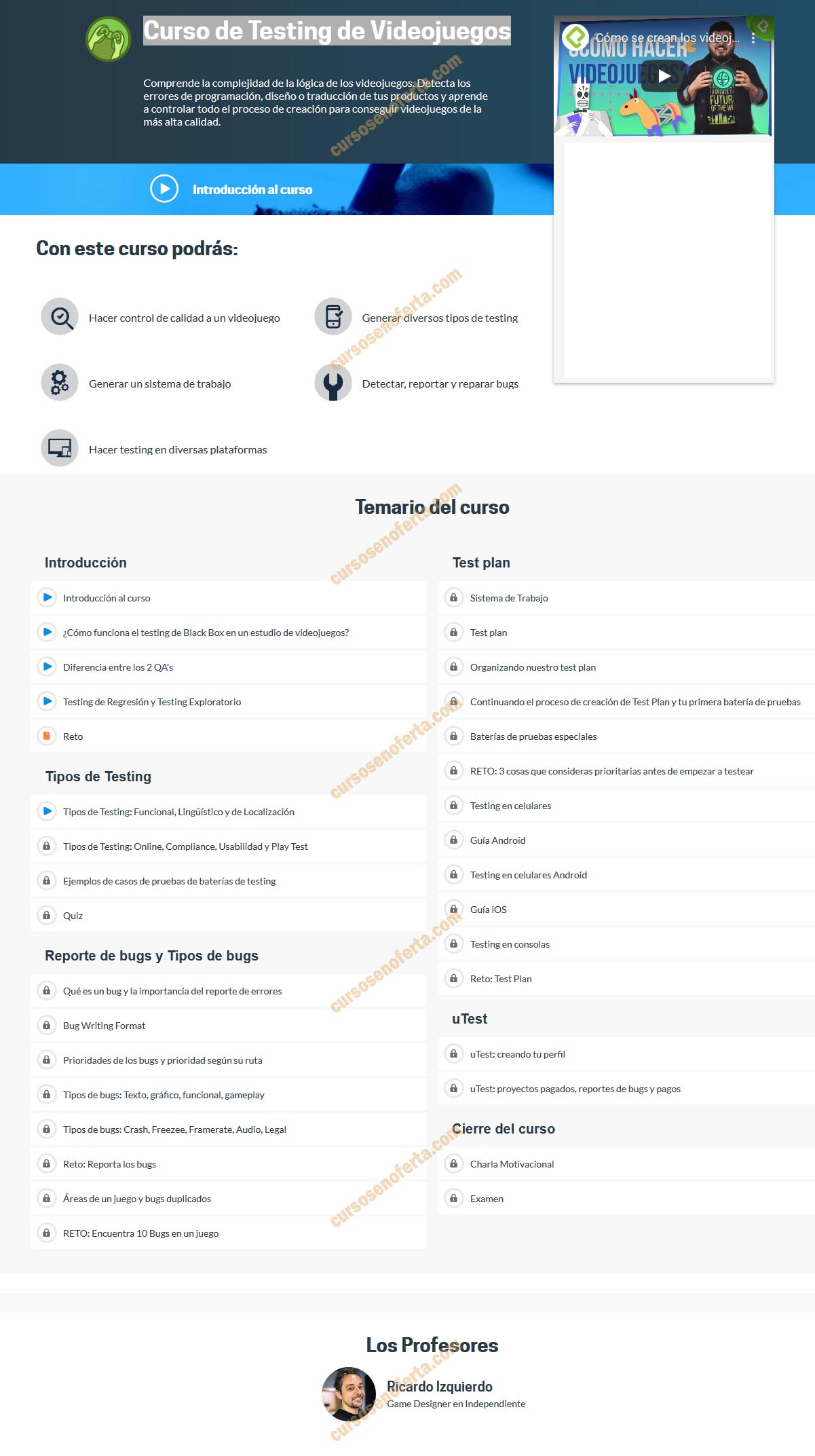 Curso de Testing de Videojuegos
