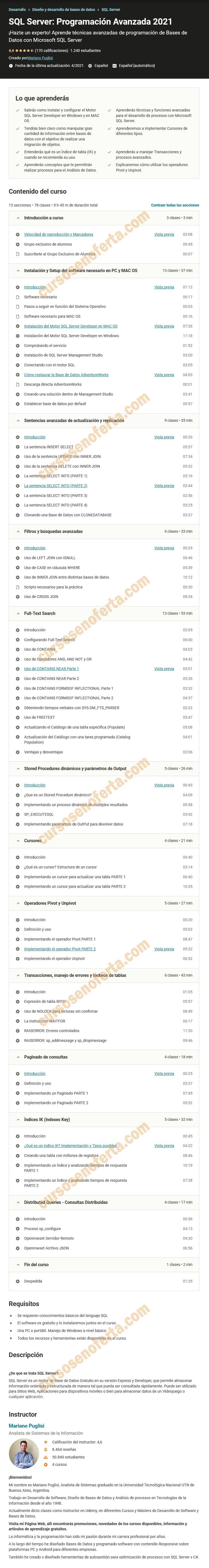 SQL Server - Programación Avanzada 2021