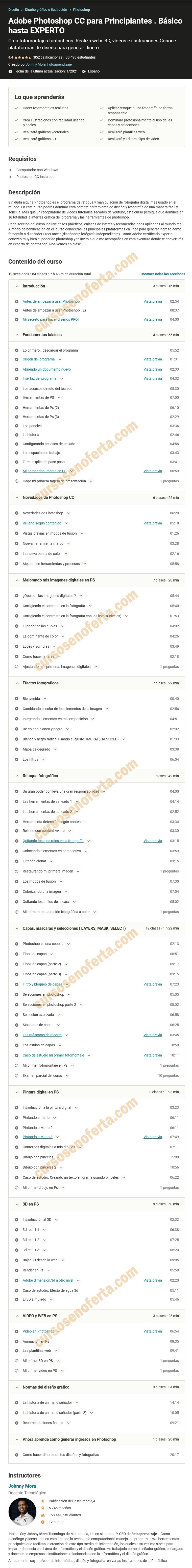Adobe Photoshop CC para Principiantes . Básico hasta EXPERTO
