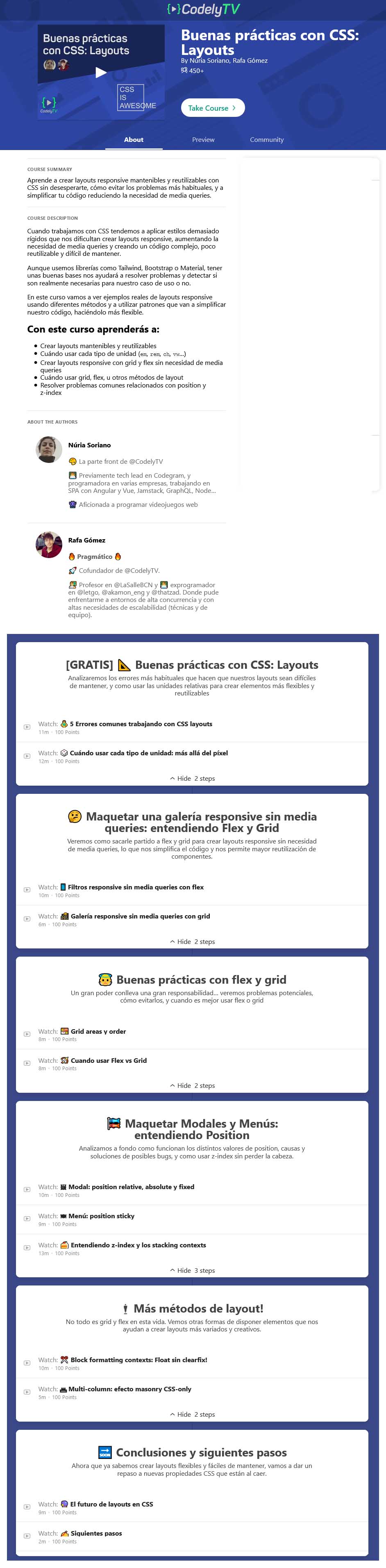 Buenas prácticas con CSS - Layouts