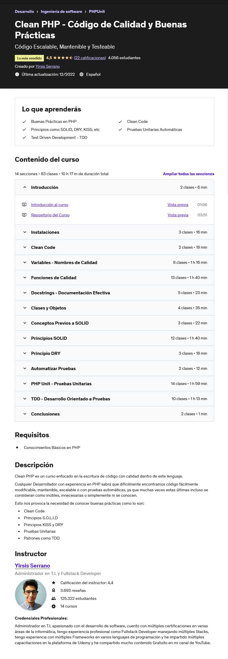 Clean PHP - Código de Calidad y Buenas Prácticas