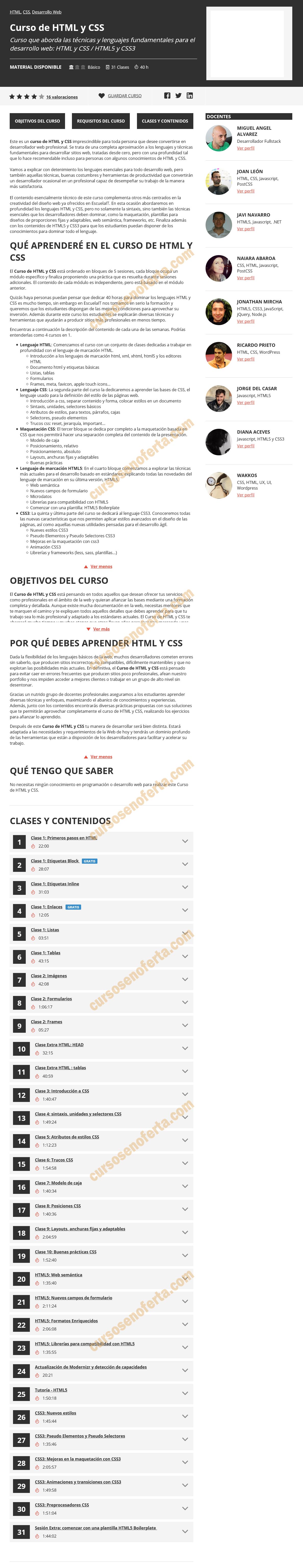 Curso de HTML y CSS - escuela it