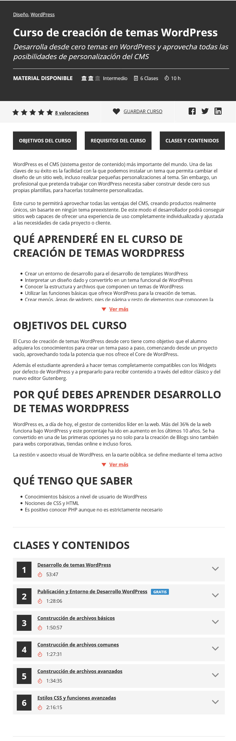 Curso de creación de temas WordPress 