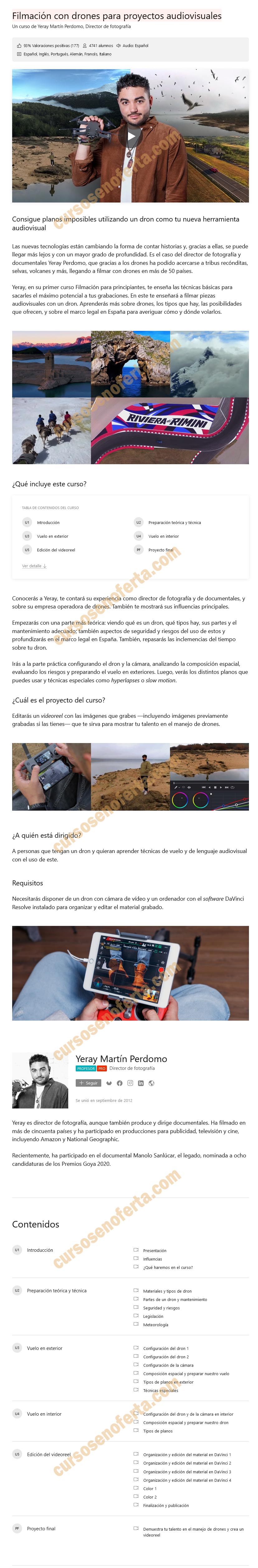 Filmación con drones para proyectos audiovisuales