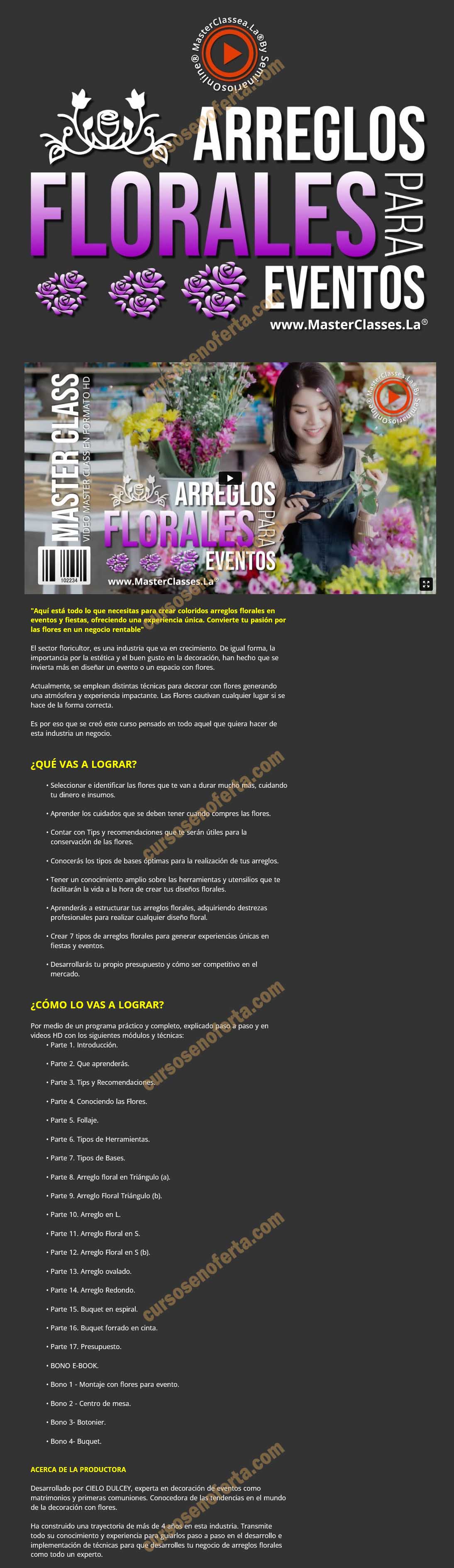 Arreglos florales para eventos