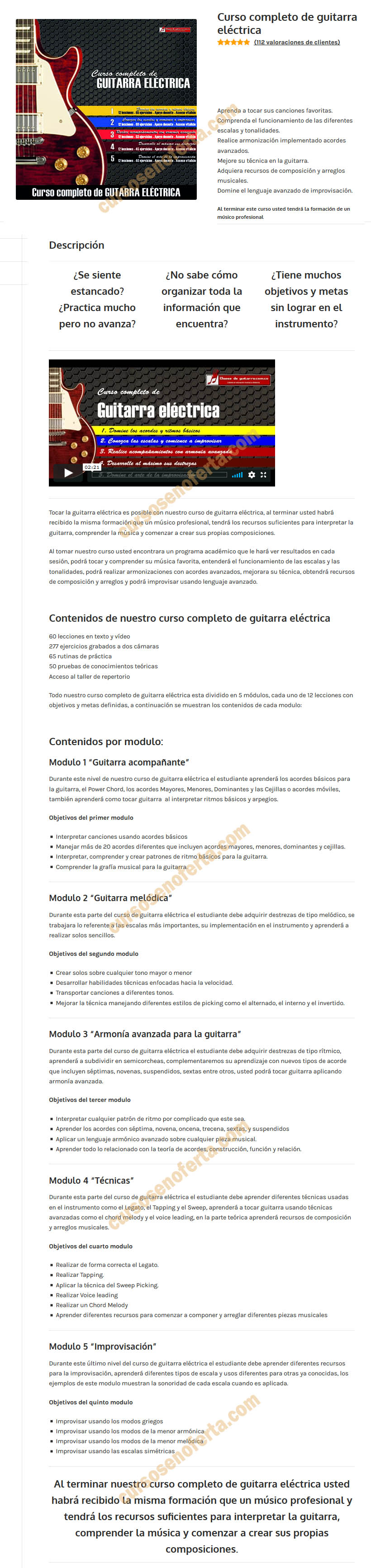 Curso completo de guitarra eléctrica - Clases de Guitarra