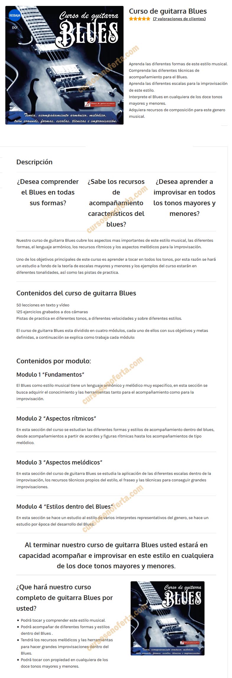 Curso de guitarra Blues - Clases de Guitarra