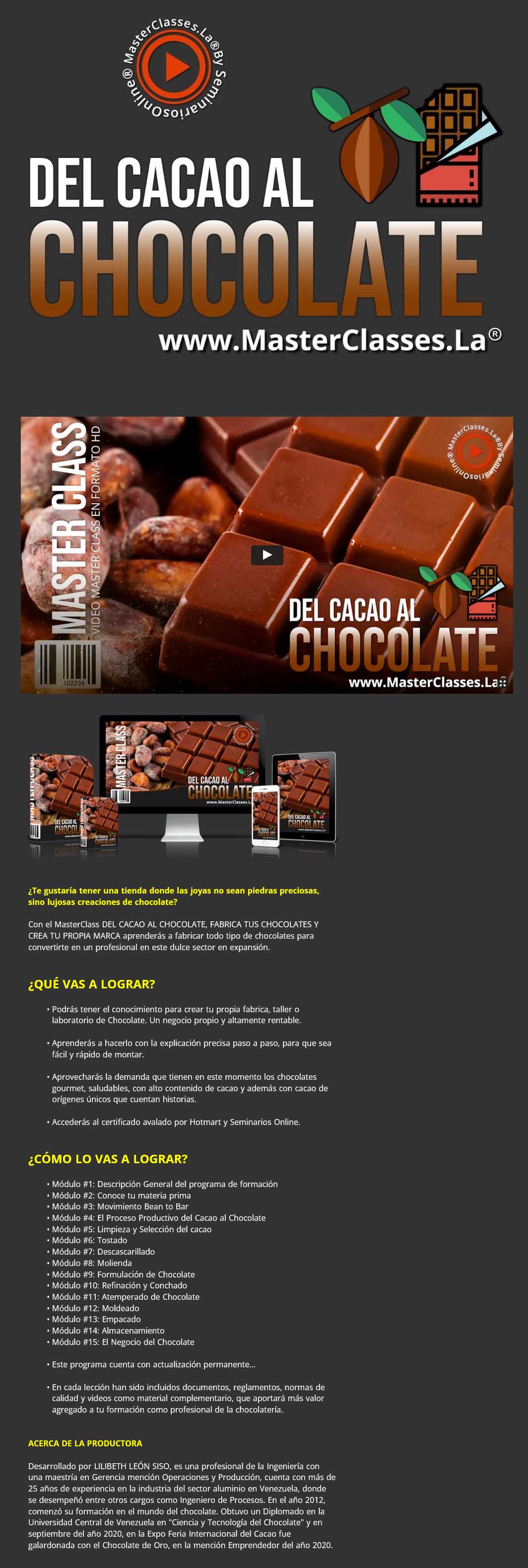 Del Cacao al Chocolate