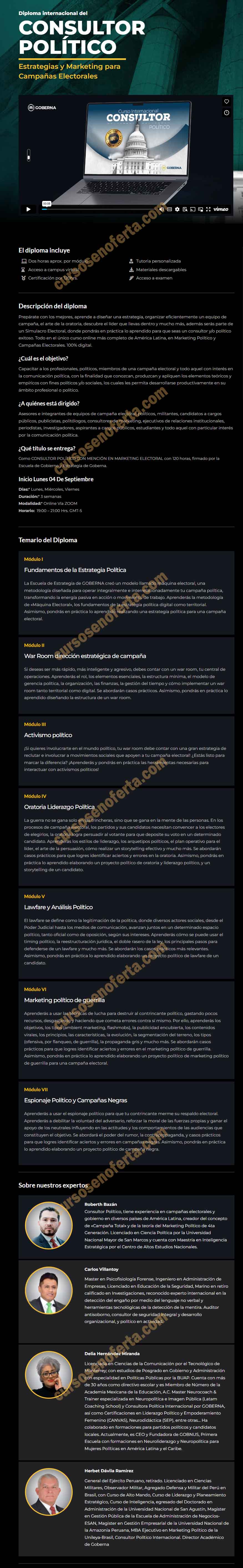 Diploma Internacional del Consultor Político - Goberna